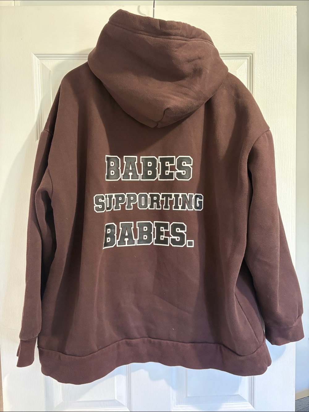Brunette The Label Brown 'Babes Supporting Babes' Crewneck Hoodie